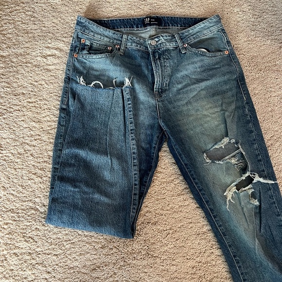 Distressed Blue Denim Jeans - Picture 4 of 5